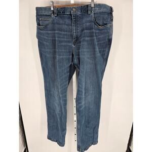 Duluth Trading Co Mens Sz 42x34 Relaxed Fit Coolmax Flex Ballroom Blue Jeans